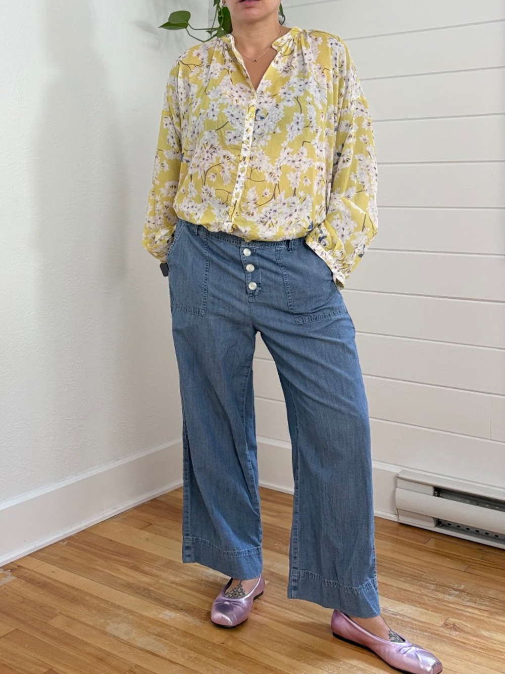 J.jill relaxed chambray pants